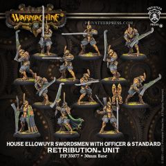House Ellowuyr Swordsmen with Officer and Standard Unit (resin/metal) BOX